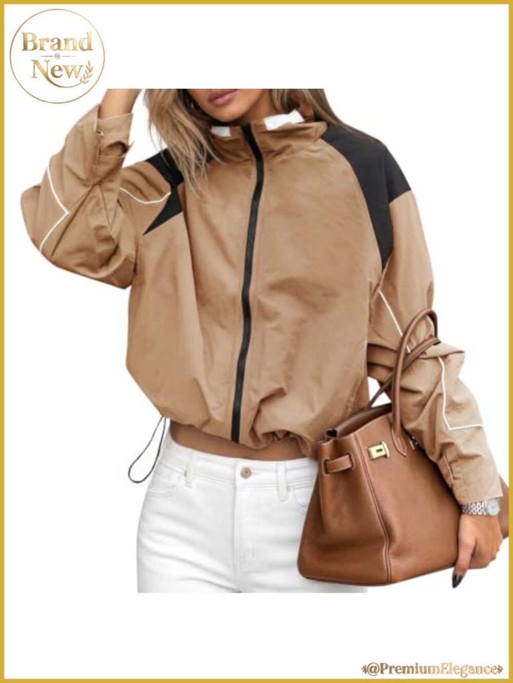 Women's Lightweight Athletic Zip Up Windbreaker Jacket
